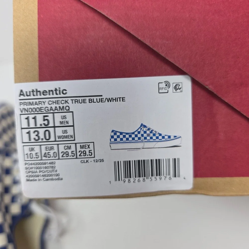 Vans authentic primary